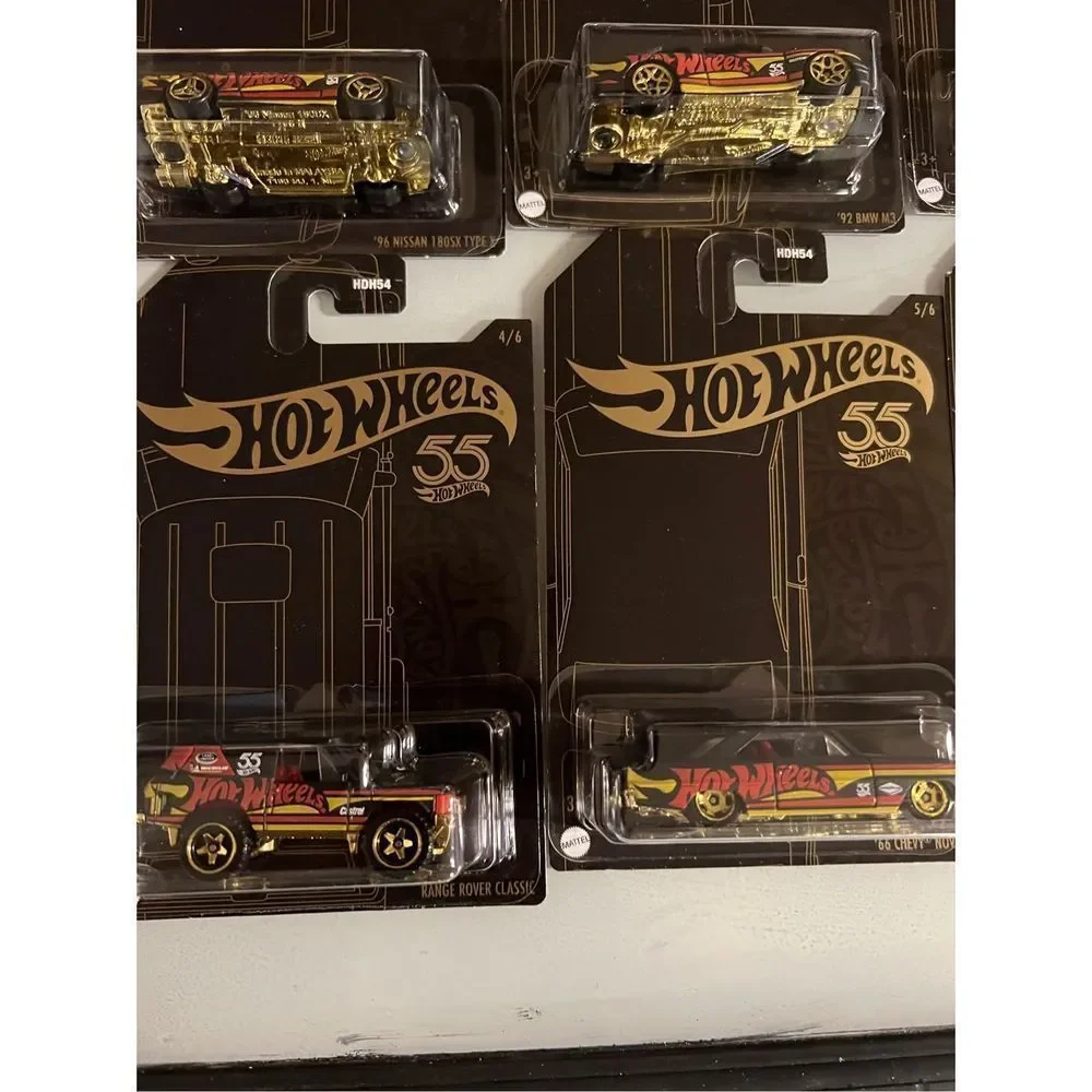 Hot Wheels 55th Anniv. Pearl &‎ Chrome 2023 Series 6 Car Set